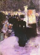 A Paris Nocturne Childe Hassam